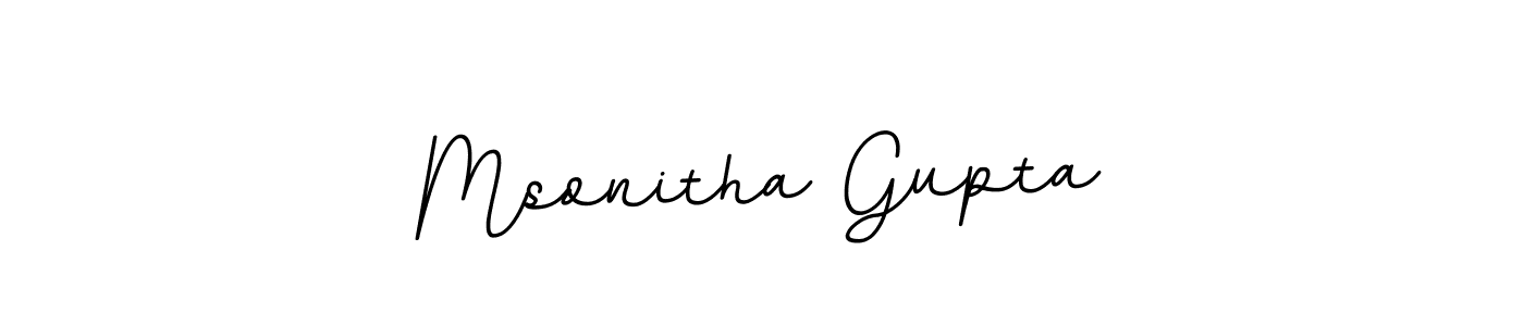 The best way (BallpointsItalic-DORy9) to make a short signature is to pick only two or three words in your name. The name Msonitha Gupta include a total of six letters. For converting this name. Msonitha Gupta signature style 11 images and pictures png
