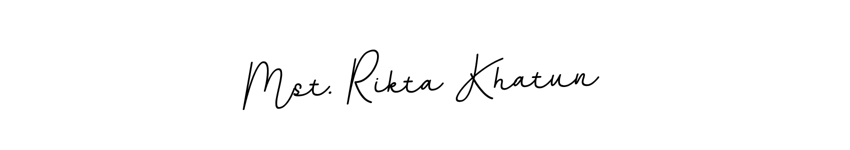 Design your own signature with our free online signature maker. With this signature software, you can create a handwritten (BallpointsItalic-DORy9) signature for name Mst. Rikta Khatun. Mst. Rikta Khatun signature style 11 images and pictures png