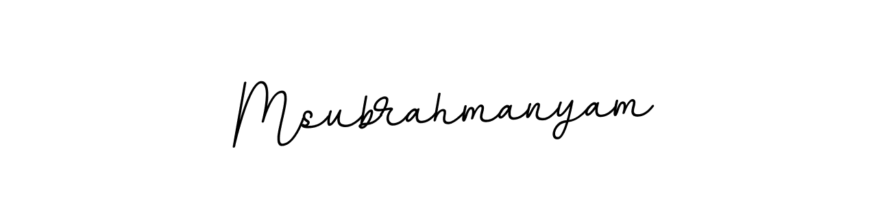 This is the best signature style for the Msubrahmanyam name. Also you like these signature font (BallpointsItalic-DORy9). Mix name signature. Msubrahmanyam signature style 11 images and pictures png