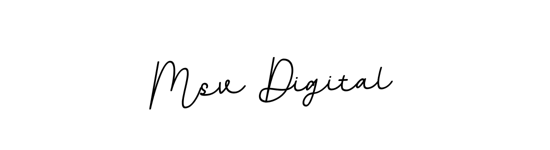 Use a signature maker to create a handwritten signature online. With this signature software, you can design (BallpointsItalic-DORy9) your own signature for name Msv Digital. Msv Digital signature style 11 images and pictures png