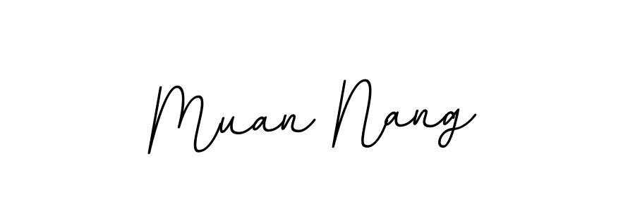 You should practise on your own different ways (BallpointsItalic-DORy9) to write your name (Muan Nang) in signature. don't let someone else do it for you. Muan Nang signature style 11 images and pictures png