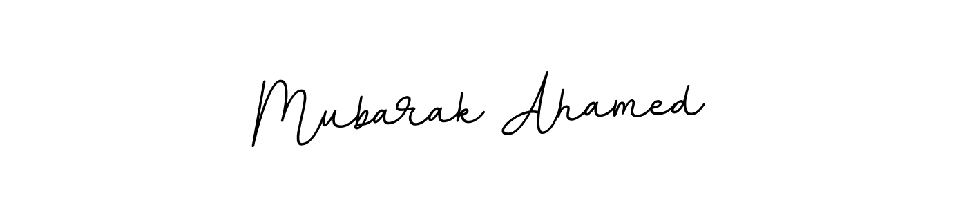 How to make Mubarak Ahamed name signature. Use BallpointsItalic-DORy9 style for creating short signs online. This is the latest handwritten sign. Mubarak Ahamed signature style 11 images and pictures png