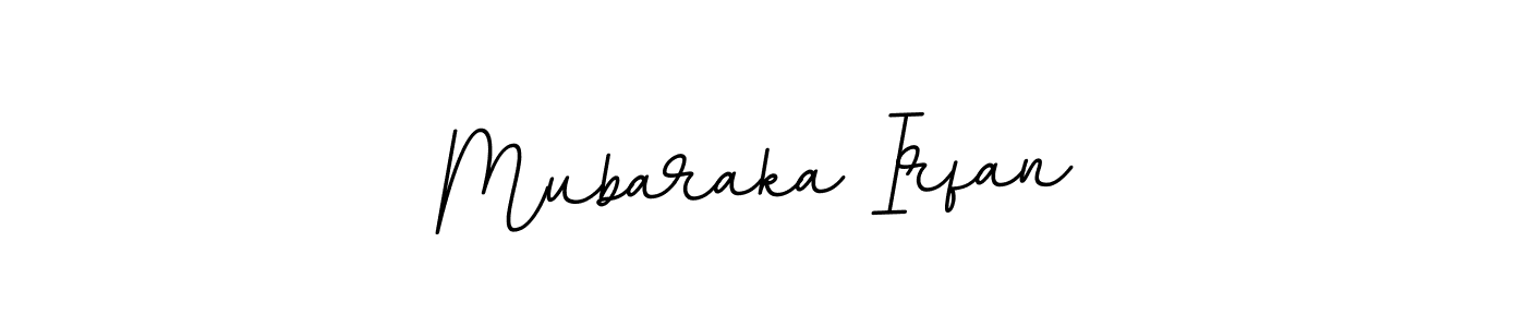 Make a beautiful signature design for name Mubaraka Irfan. With this signature (BallpointsItalic-DORy9) style, you can create a handwritten signature for free. Mubaraka Irfan signature style 11 images and pictures png