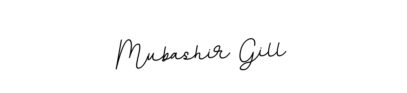 Use a signature maker to create a handwritten signature online. With this signature software, you can design (BallpointsItalic-DORy9) your own signature for name Mubashir Gill. Mubashir Gill signature style 11 images and pictures png