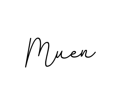 Create a beautiful signature design for name Muen. With this signature (BallpointsItalic-DORy9) fonts, you can make a handwritten signature for free. Muen signature style 11 images and pictures png