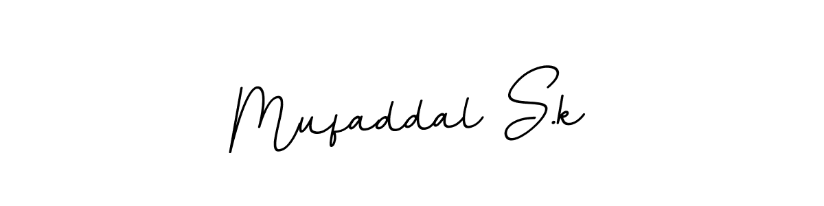 The best way (BallpointsItalic-DORy9) to make a short signature is to pick only two or three words in your name. The name Mufaddal S.k include a total of six letters. For converting this name. Mufaddal S.k signature style 11 images and pictures png