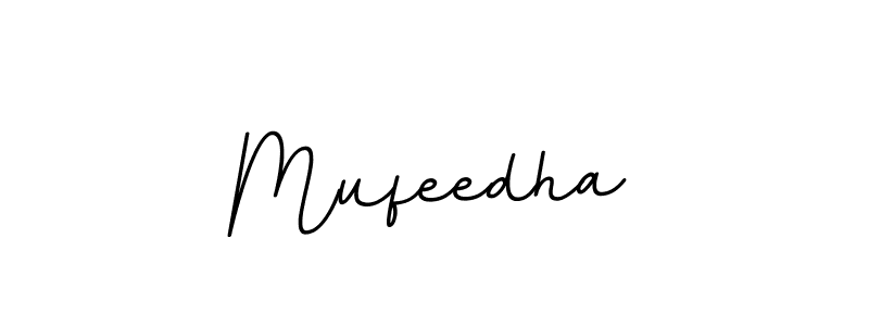 Make a beautiful signature design for name Mufeedha. With this signature (BallpointsItalic-DORy9) style, you can create a handwritten signature for free. Mufeedha signature style 11 images and pictures png