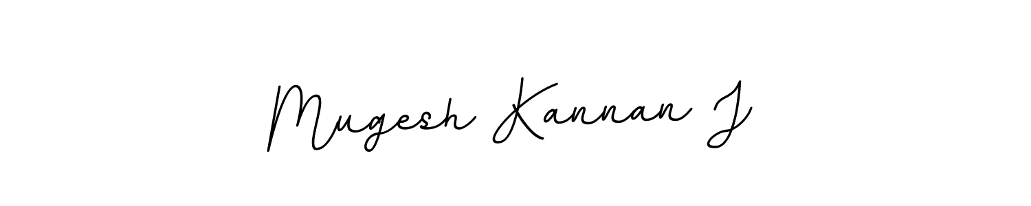 How to make Mugesh Kannan J name signature. Use BallpointsItalic-DORy9 style for creating short signs online. This is the latest handwritten sign. Mugesh Kannan J signature style 11 images and pictures png