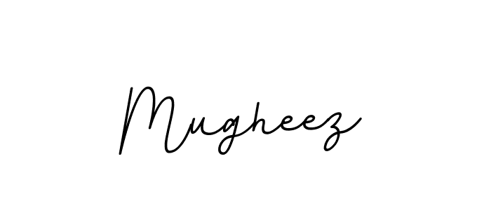 Create a beautiful signature design for name Mugheez. With this signature (BallpointsItalic-DORy9) fonts, you can make a handwritten signature for free. Mugheez signature style 11 images and pictures png