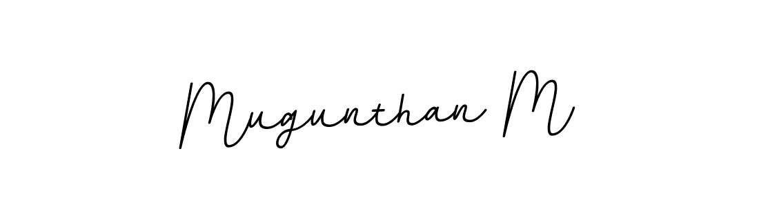 Use a signature maker to create a handwritten signature online. With this signature software, you can design (BallpointsItalic-DORy9) your own signature for name Mugunthan M. Mugunthan M signature style 11 images and pictures png