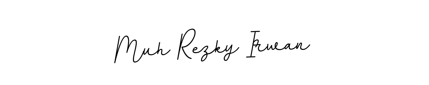 Design your own signature with our free online signature maker. With this signature software, you can create a handwritten (BallpointsItalic-DORy9) signature for name Muh Rezky Irwan. Muh Rezky Irwan signature style 11 images and pictures png