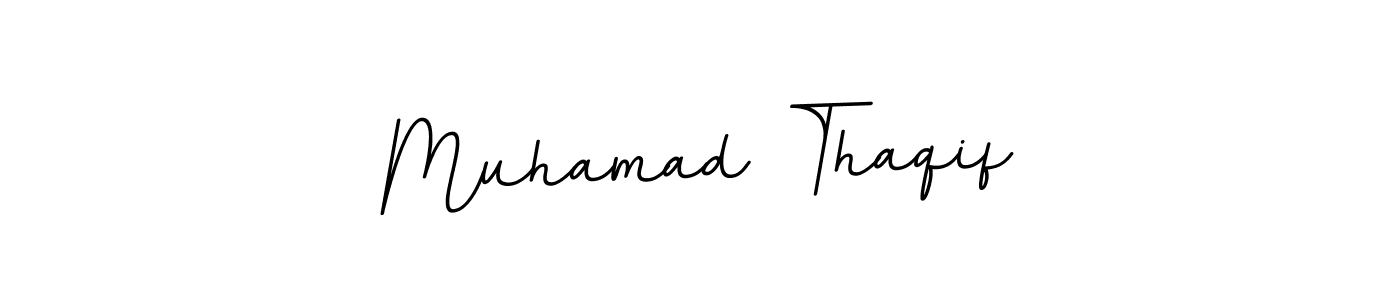 Design your own signature with our free online signature maker. With this signature software, you can create a handwritten (BallpointsItalic-DORy9) signature for name Muhamad Thaqif. Muhamad Thaqif signature style 11 images and pictures png