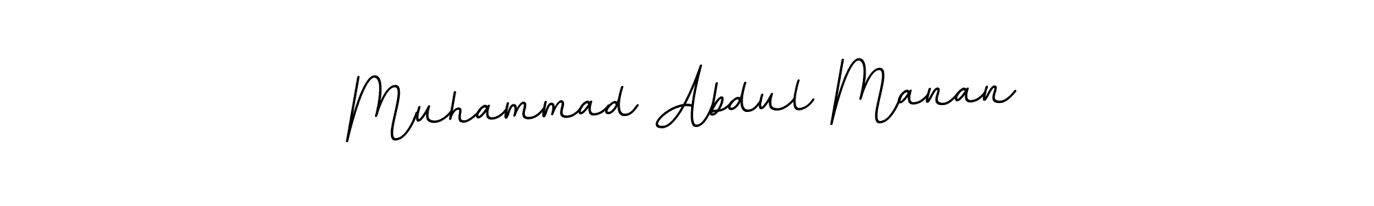 Use a signature maker to create a handwritten signature online. With this signature software, you can design (BallpointsItalic-DORy9) your own signature for name Muhammad Abdul Manan. Muhammad Abdul Manan signature style 11 images and pictures png