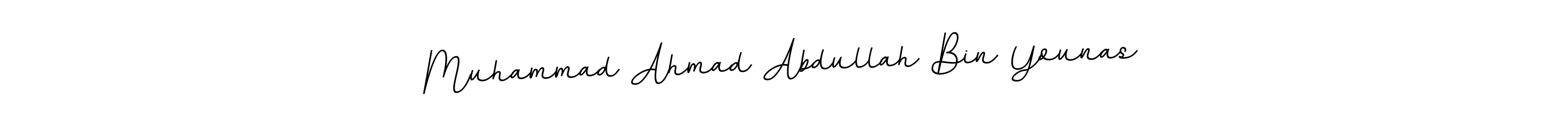 Use a signature maker to create a handwritten signature online. With this signature software, you can design (BallpointsItalic-DORy9) your own signature for name Muhammad Ahmad Abdullah Bin Younas. Muhammad Ahmad Abdullah Bin Younas signature style 11 images and pictures png