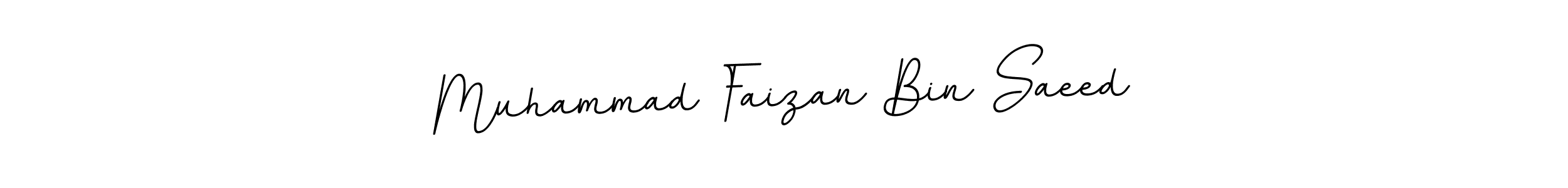 Use a signature maker to create a handwritten signature online. With this signature software, you can design (BallpointsItalic-DORy9) your own signature for name Muhammad Faizan Bin Saeed. Muhammad Faizan Bin Saeed signature style 11 images and pictures png