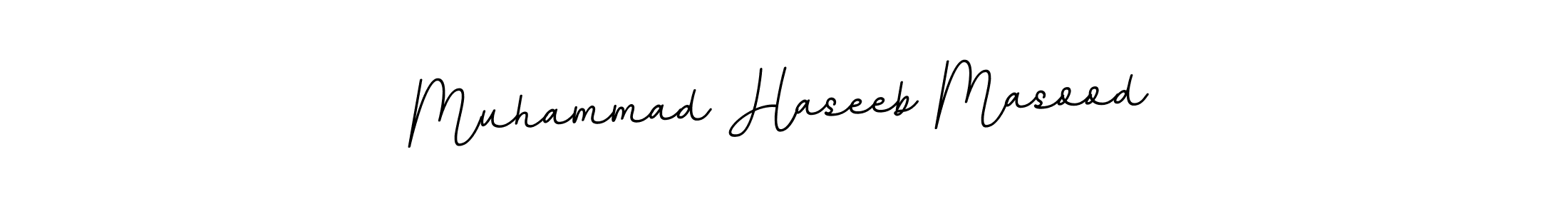 The best way (BallpointsItalic-DORy9) to make a short signature is to pick only two or three words in your name. The name Muhammad Haseeb Masood include a total of six letters. For converting this name. Muhammad Haseeb Masood signature style 11 images and pictures png