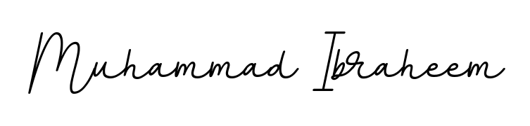 You should practise on your own different ways (BallpointsItalic-DORy9) to write your name (Muhammad Ibraheem) in signature. Don't let someone else do it for you. Muhammad Ibraheem signature style 11 images and pictures png