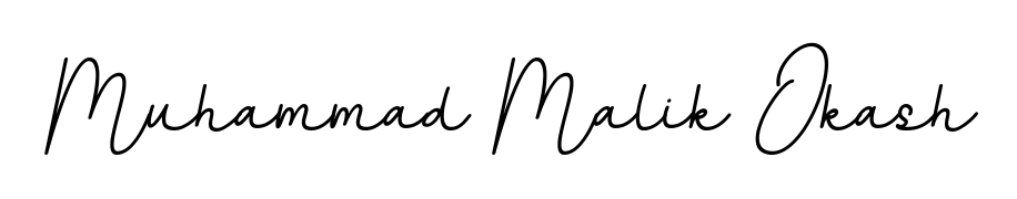Create your official email sign-off with Muhammad Malik Okash name in BallpointsItalic-DORy9 style. Crisp, clean, and perfectly legible across all screens. Muhammad Malik Okash signature style 11 images and pictures png