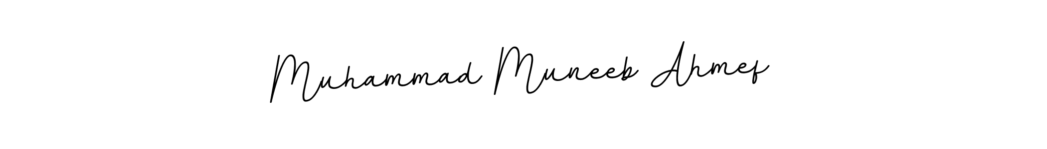 Design your own signature with our free online signature maker. With this signature software, you can create a handwritten (BallpointsItalic-DORy9) signature for name Muhammad Muneeb Ahmef. Muhammad Muneeb Ahmef signature style 11 images and pictures png