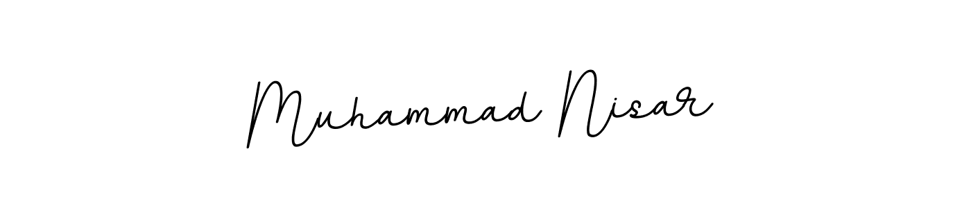 Design your own signature with our free online signature maker. With this signature software, you can create a handwritten (BallpointsItalic-DORy9) signature for name Muhammad Nisar. Muhammad Nisar signature style 11 images and pictures png