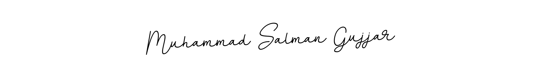 This is the best signature style for the Muhammad Salman Gujjar name. Also you like these signature font (BallpointsItalic-DORy9). Mix name signature. Muhammad Salman Gujjar signature style 11 images and pictures png