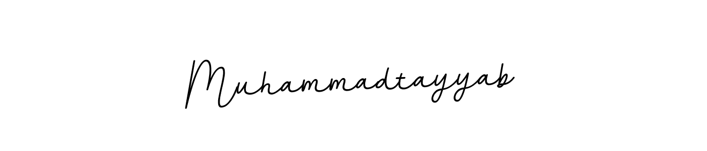 Use a signature maker to create a handwritten signature online. With this signature software, you can design (BallpointsItalic-DORy9) your own signature for name Muhammadtayyab. Muhammadtayyab signature style 11 images and pictures png