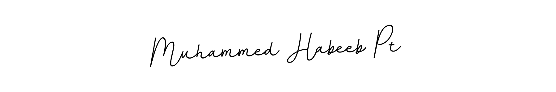 Muhammed Habeeb Pt stylish signature style. Best Handwritten Sign (BallpointsItalic-DORy9) for my name. Handwritten Signature Collection Ideas for my name Muhammed Habeeb Pt. Muhammed Habeeb Pt signature style 11 images and pictures png