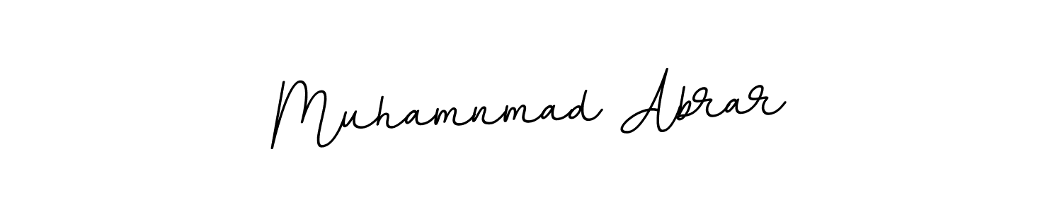 How to make Muhamnmad Abrar name signature. Use BallpointsItalic-DORy9 style for creating short signs online. This is the latest handwritten sign. Muhamnmad Abrar signature style 11 images and pictures png