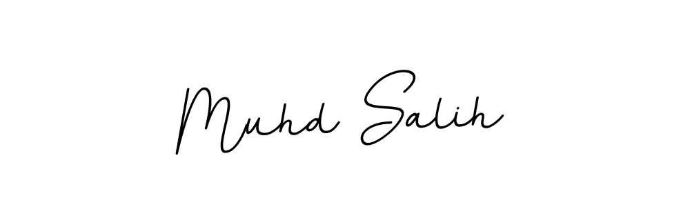 How to make Muhd Salih name signature. Use BallpointsItalic-DORy9 style for creating short signs online. This is the latest handwritten sign. Muhd Salih signature style 11 images and pictures png