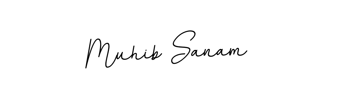 Make a beautiful signature design for name Muhib Sanam. With this signature (BallpointsItalic-DORy9) style, you can create a handwritten signature for free. Muhib Sanam signature style 11 images and pictures png