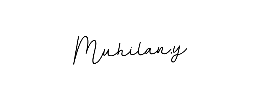 Design your own signature with our free online signature maker. With this signature software, you can create a handwritten (BallpointsItalic-DORy9) signature for name Muhilan.y. Muhilan.y signature style 11 images and pictures png