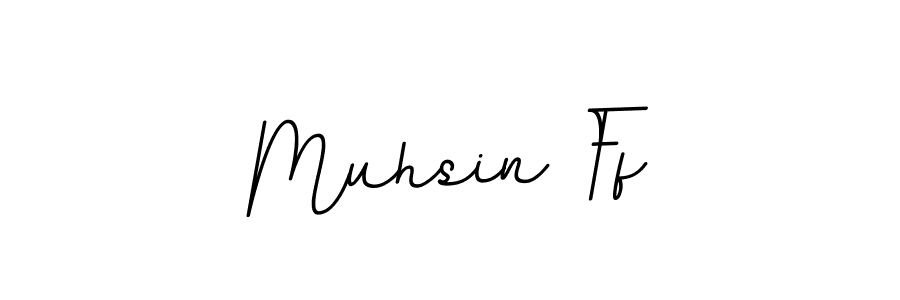 How to make Muhsin Ff name signature. Use BallpointsItalic-DORy9 style for creating short signs online. This is the latest handwritten sign. Muhsin Ff signature style 11 images and pictures png