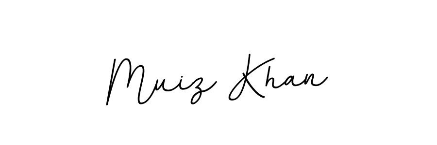 Make a beautiful signature design for name Muiz Khan. With this signature (BallpointsItalic-DORy9) style, you can create a handwritten signature for free. Muiz Khan signature style 11 images and pictures png