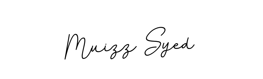 How to make Muizz Syed name signature. Use BallpointsItalic-DORy9 style for creating short signs online. This is the latest handwritten sign. Muizz Syed signature style 11 images and pictures png