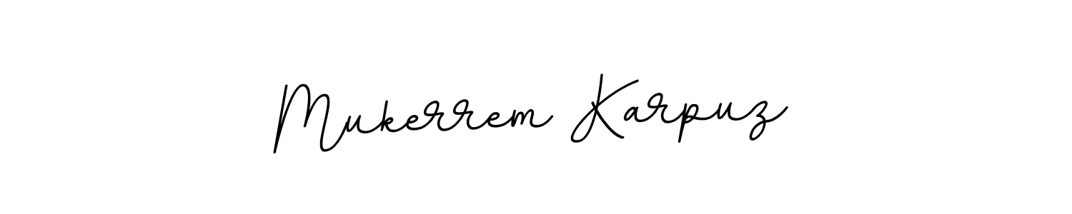 Design your own signature with our free online signature maker. With this signature software, you can create a handwritten (BallpointsItalic-DORy9) signature for name Mukerrem Karpuz. Mukerrem Karpuz signature style 11 images and pictures png