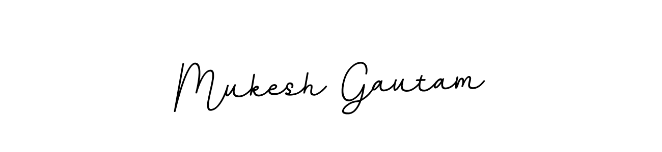 How to make Mukesh Gautam name signature. Use BallpointsItalic-DORy9 style for creating short signs online. This is the latest handwritten sign. Mukesh Gautam signature style 11 images and pictures png