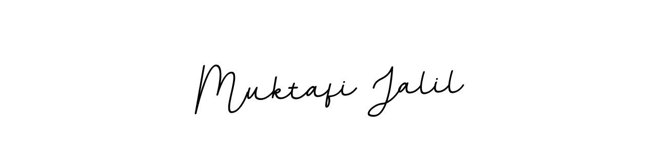 It looks lik you need a new signature style for name Muktafi Jalil. Design unique handwritten (BallpointsItalic-DORy9) signature with our free signature maker in just a few clicks. Muktafi Jalil signature style 11 images and pictures png