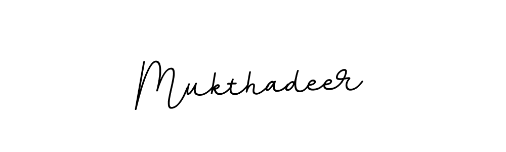 Mukthadeer stylish signature style. Best Handwritten Sign (BallpointsItalic-DORy9) for my name. Handwritten Signature Collection Ideas for my name Mukthadeer. Mukthadeer signature style 11 images and pictures png