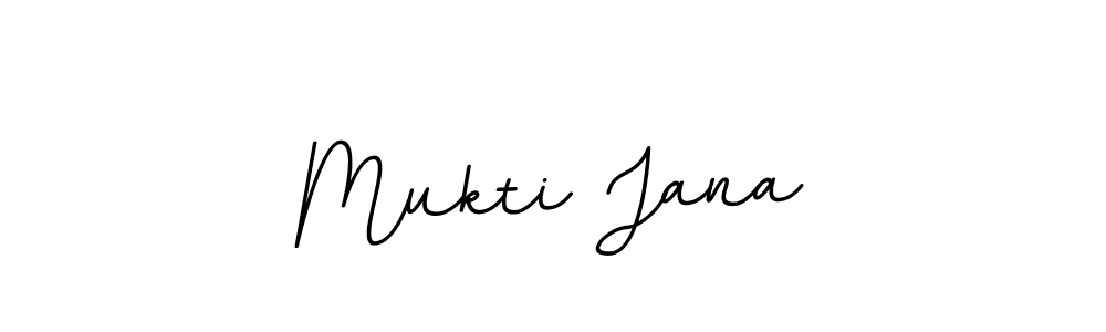 How to make Mukti Jana name signature. Use BallpointsItalic-DORy9 style for creating short signs online. This is the latest handwritten sign. Mukti Jana signature style 11 images and pictures png