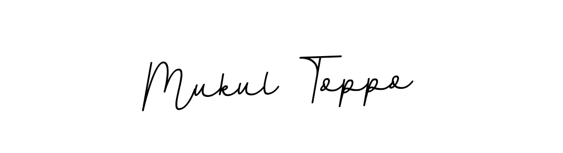 How to make Mukul Toppo name signature. Use BallpointsItalic-DORy9 style for creating short signs online. This is the latest handwritten sign. Mukul Toppo signature style 11 images and pictures png