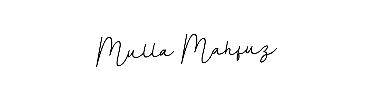 Use a signature maker to create a handwritten signature online. With this signature software, you can design (BallpointsItalic-DORy9) your own signature for name Mulla Mahfuz. Mulla Mahfuz signature style 11 images and pictures png