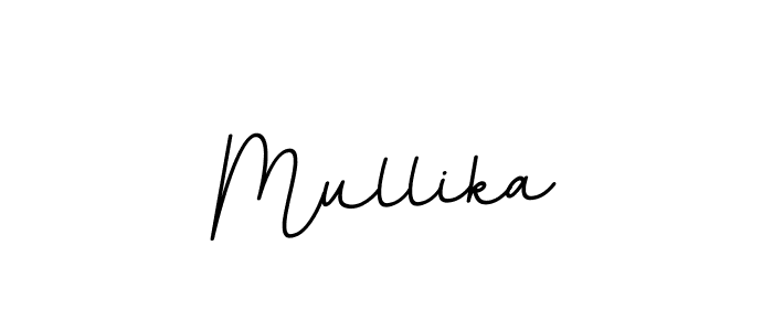 The best way (BallpointsItalic-DORy9) to make a short signature is to pick only two or three words in your name. The name Mullika include a total of six letters. For converting this name. Mullika signature style 11 images and pictures png