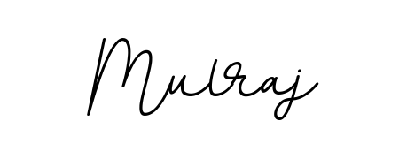 Create a beautiful signature design for name Mulraj. With this signature (BallpointsItalic-DORy9) fonts, you can make a handwritten signature for free. Mulraj signature style 11 images and pictures png