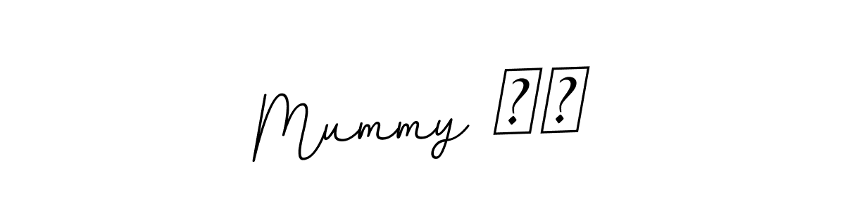 Create a beautiful signature design for name Mummy ❤️. With this signature (BallpointsItalic-DORy9) fonts, you can make a handwritten signature for free. Mummy ❤️ signature style 11 images and pictures png