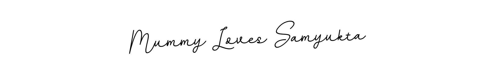 Use a signature maker to create a handwritten signature online. With this signature software, you can design (BallpointsItalic-DORy9) your own signature for name Mummy Loves Samyukta. Mummy Loves Samyukta signature style 11 images and pictures png