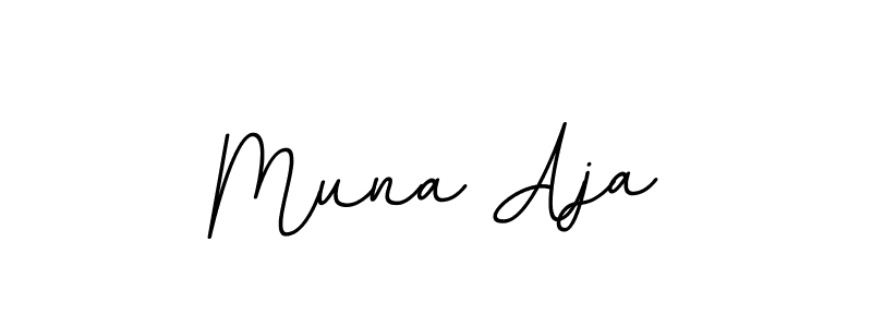 How to make Muna Aja signature? BallpointsItalic-DORy9 is a professional autograph style. Create handwritten signature for Muna Aja name. Muna Aja signature style 11 images and pictures png
