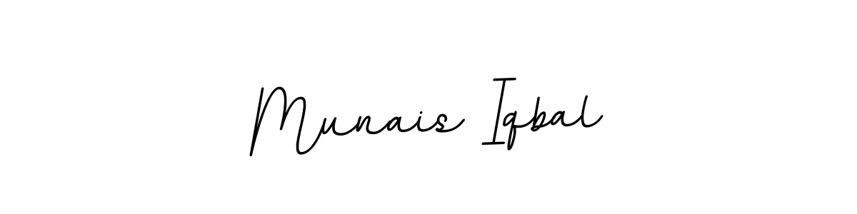 Use a signature maker to create a handwritten signature online. With this signature software, you can design (BallpointsItalic-DORy9) your own signature for name Munais Iqbal. Munais Iqbal signature style 11 images and pictures png