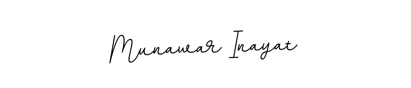 How to make Munawar Inayat name signature. Use BallpointsItalic-DORy9 style for creating short signs online. This is the latest handwritten sign. Munawar Inayat signature style 11 images and pictures png