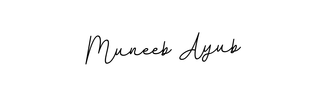 Also we have Muneeb Ayub name is the best signature style. Create professional handwritten signature collection using BallpointsItalic-DORy9 autograph style. Muneeb Ayub signature style 11 images and pictures png