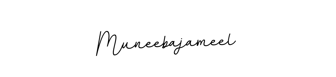 How to make Muneebajameel name signature. Use BallpointsItalic-DORy9 style for creating short signs online. This is the latest handwritten sign. Muneebajameel signature style 11 images and pictures png